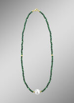 Ketting met parelglans en edelsteenglans 