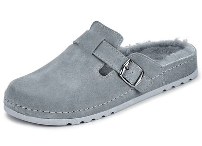 Mubb, klassieke damespantoffels, breedte H, met lamsvacht 