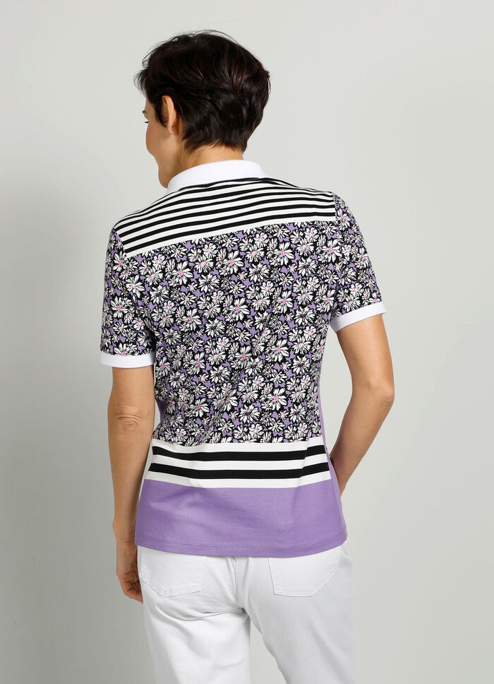 Poloshirt met all-over patroon 