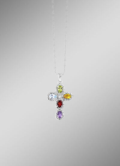 Elegante kruishanger met diamant  Elegante kruishanger met diamant