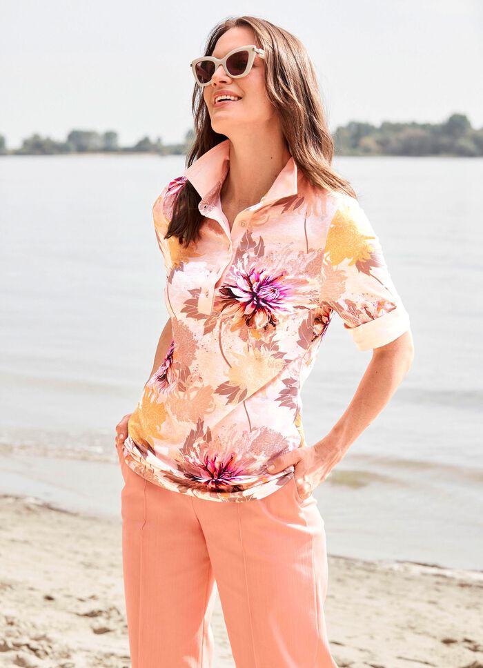 Poloshirt met all-over print 