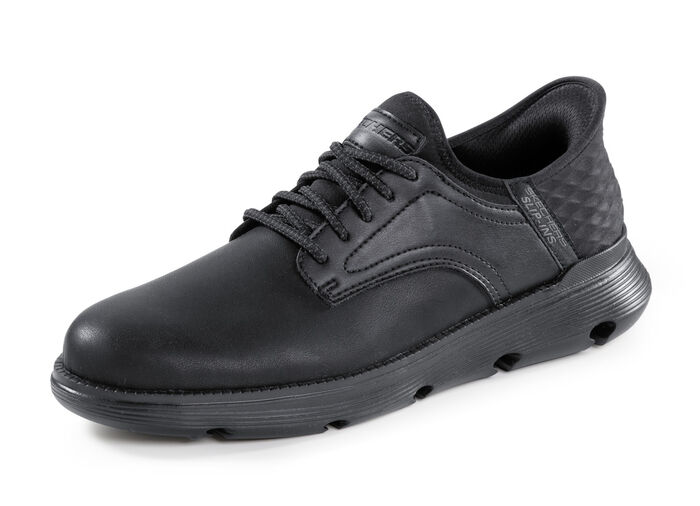 SKECHERS pantoffels met voorgevormde instaphielplaat ZWART