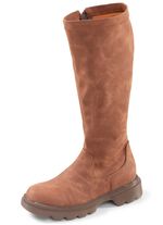 Andrea Conti, klassieke dameslaarzen, met binnenrits BRUIN