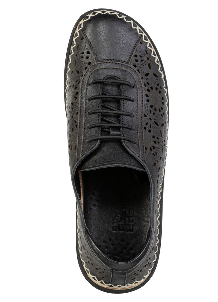 ELENA EDEN, zomerse dames veterschoen, breedte H, met uitneembaar voetbed SCHWARZ