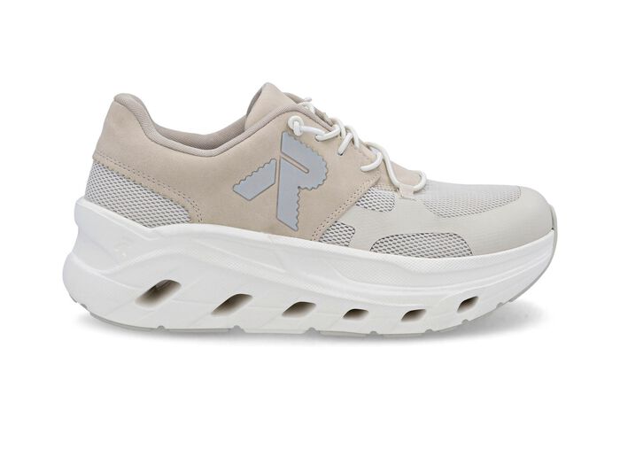 Rieker, sportieve damessneakers, breedte G, met uitneembaar voetbed LICHTBEIGE