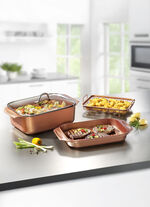 Livington Copperline WonderCooker inclusief glazen deksel en roosterinzet 