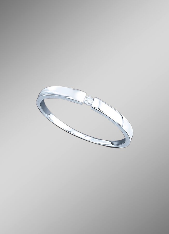 Solitaire-ring met briljant 