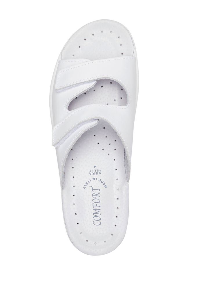 Tweepack klassieke damesmuiltjes, breedte H, met klittenbandsluiting 1x WIT, 1x ZWART