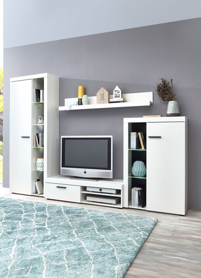 Woonwand met ledverlichting 