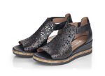 Sandaal met klittenbandsluiting ZWART