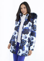 Jas met decoratief rozendessin 