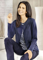 Gebreide twinset in een zachte, vloeiende kwaliteit 