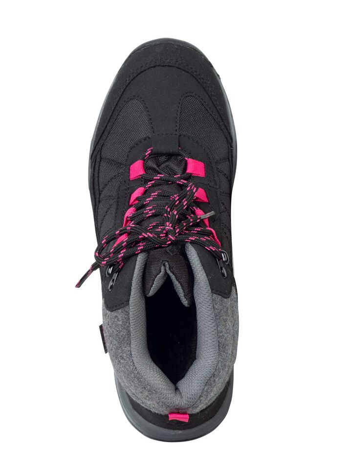 Veterlaarsje met klimaatmembraan ZWART/GRIJS-ROZE