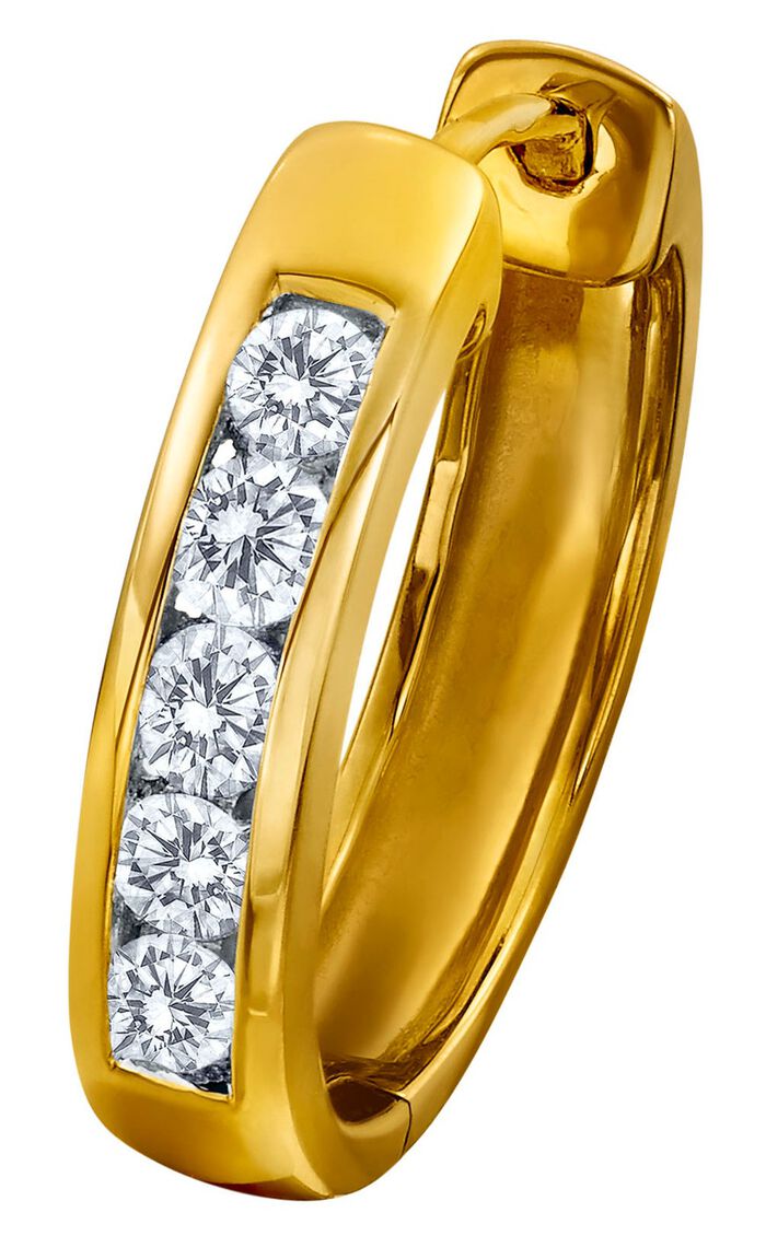 Creoolse oorbellen met briljanten 