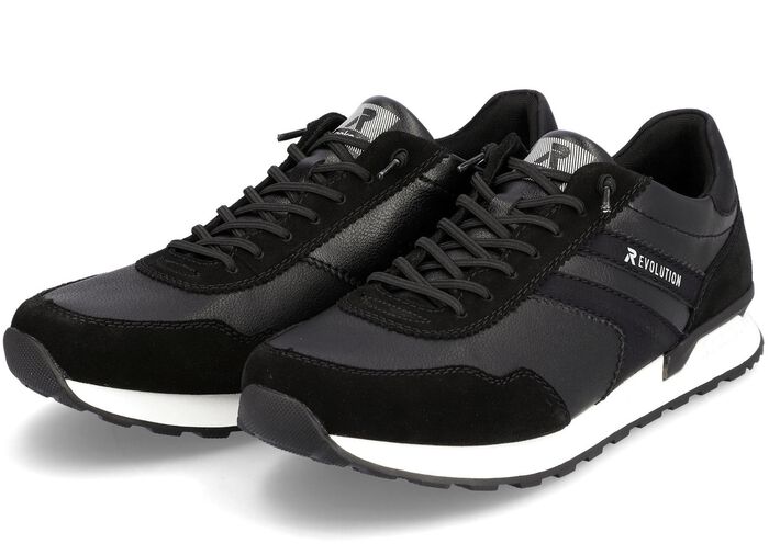 Sneakers met veters en uitneembaar voetbed van textiel 