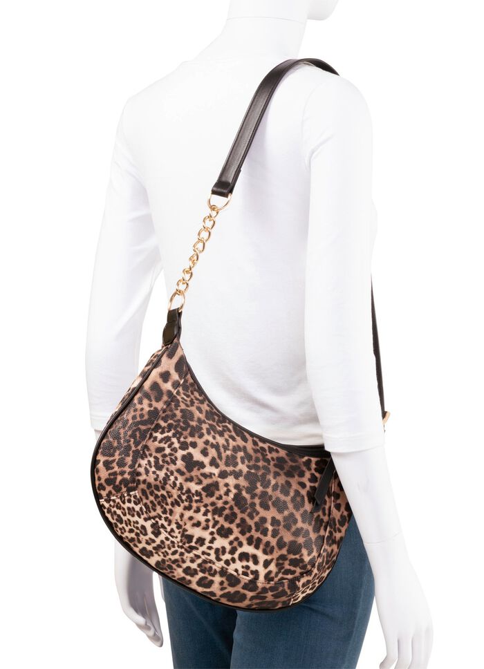 Tas, dames, met verstelbare schouderband met kettingdetail 