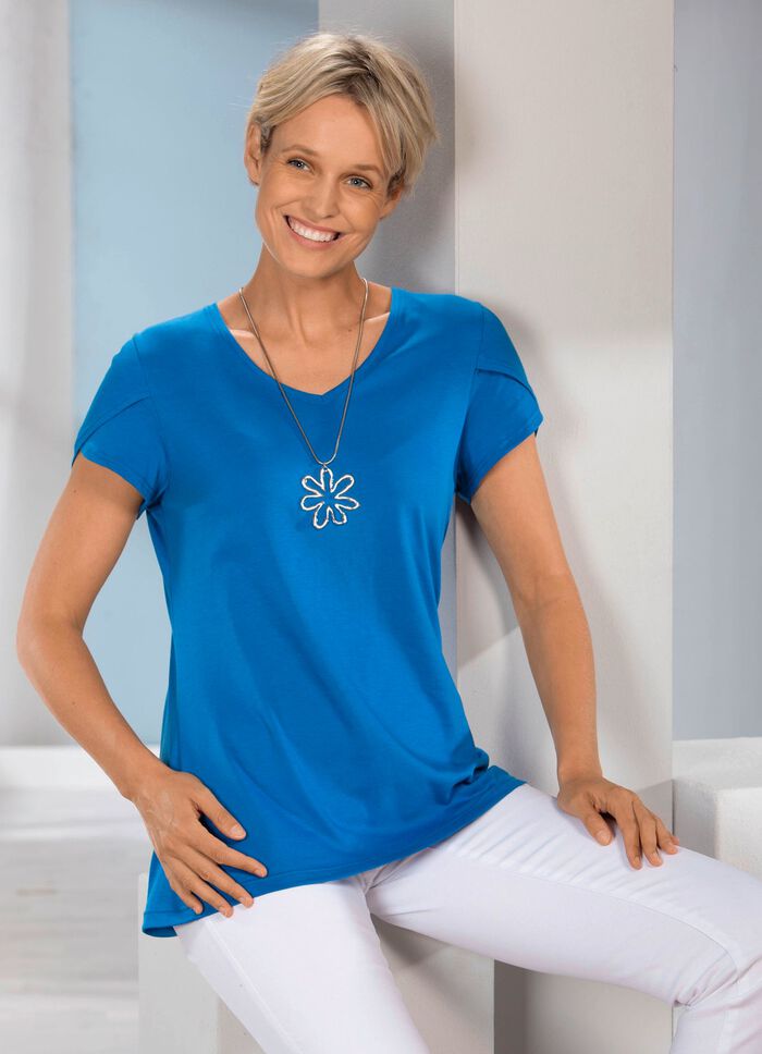 Dubbellaags overhemd met korte mouwen in 3 kleuren 