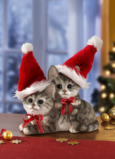 Kerstkatjes van polyresin 