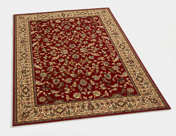 Vloerkleedjes en tapijten met bijzonder hoge pooldichtheid ROOD MET PATROON