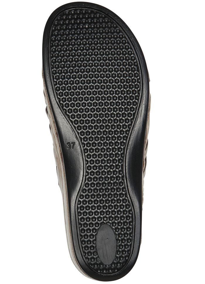 Gemini, zomerklompen voor dames, breedte G, met elastische band TAUPE