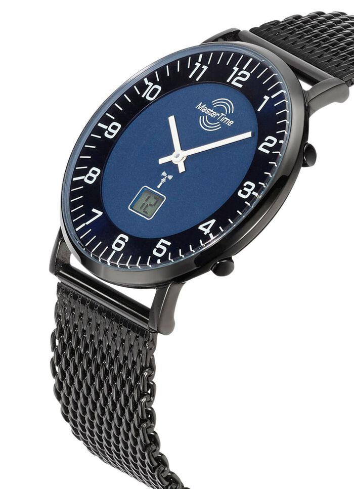 Master Time radiogestuurd herenhorloge met roestvrijstalen band 