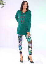 Legging met briljant gekleurde inkjetprint 