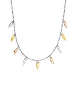 Ketting in driekleur met 9 vleugels 