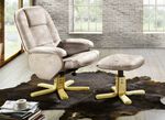 Relaxfauteuil met kruk CRÈME