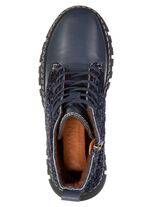 Gemini, modieuze dames enkellaarsjes, winterschoenen, breedte G, met uitneembaar voetbed MARINE