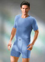 Set van vier ondershirts, van fijne rib 