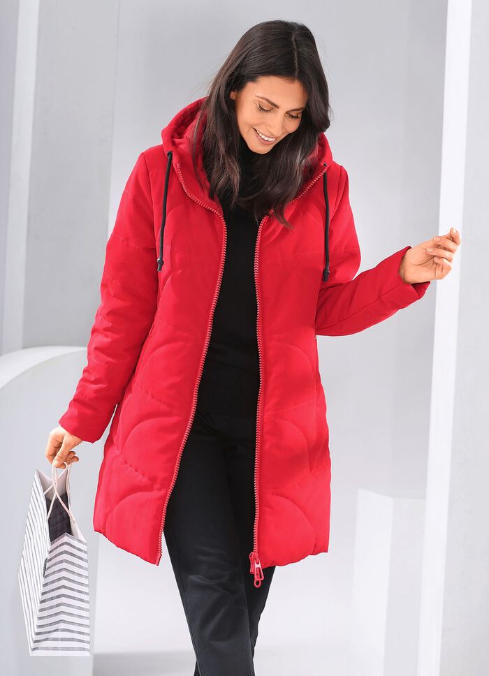 Korte mantel met 2-wegrits 