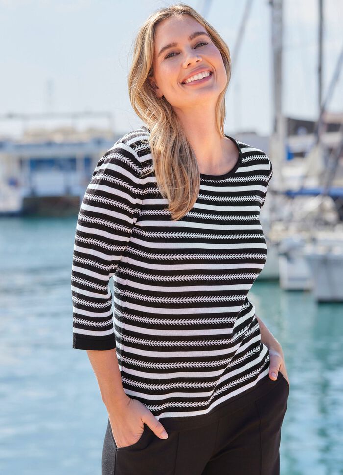 Trui met strepenpatroon 