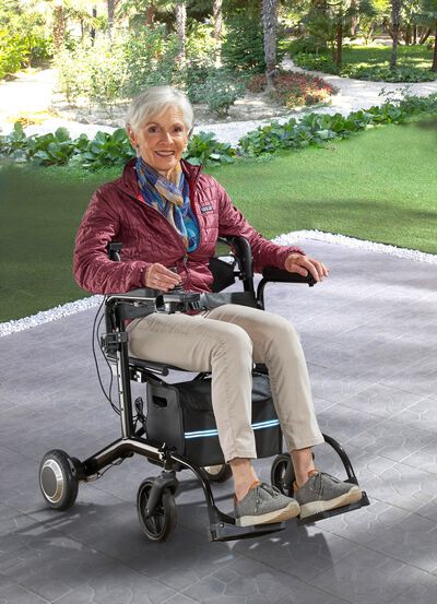 Elektrische rolstoel/rollator 2-in-1 