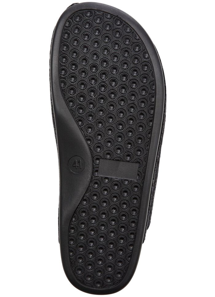 Klassieke herenpantoffels met anatomisch gevormd voetbed ANTRACIET