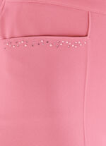 Broek met glinsterende kralen- en glittersteentjesversiering. LICHTGRIJS M.