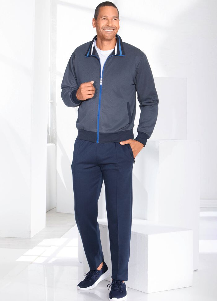 Vrijetijdspak met bies op de naad 