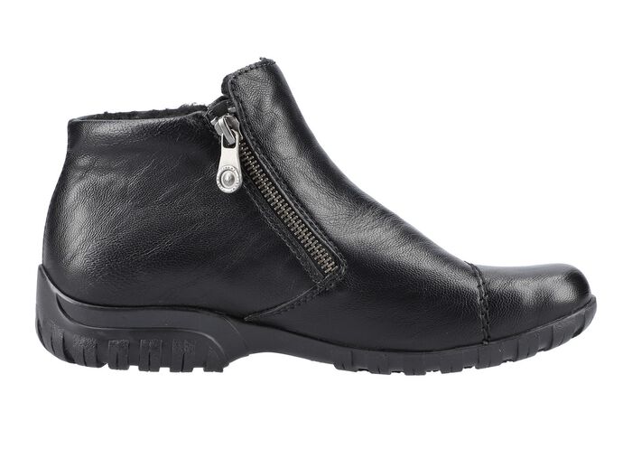 Rieker laarsje met decoratieve quilting ZWART