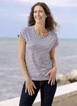 Shirt met zilverkleurig effectgaren 