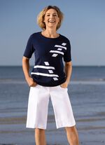 Trui met intarsia voorkant 