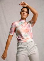 Overhemd met modieuze opstaande kraag 