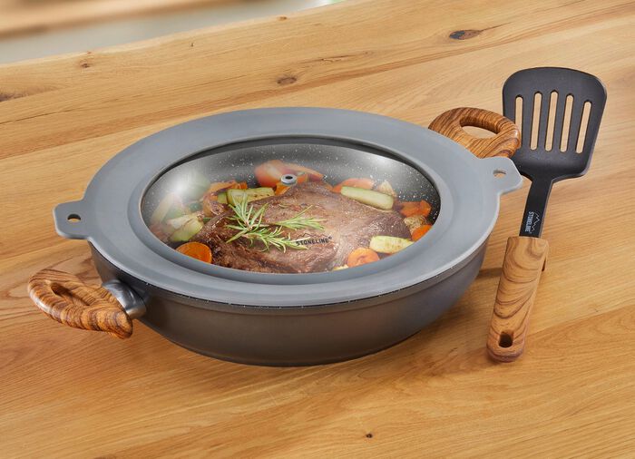 Serveerpan met krasvaste &ldquo;STONELINE&reg;&rdquo; antiaanbaklaag 