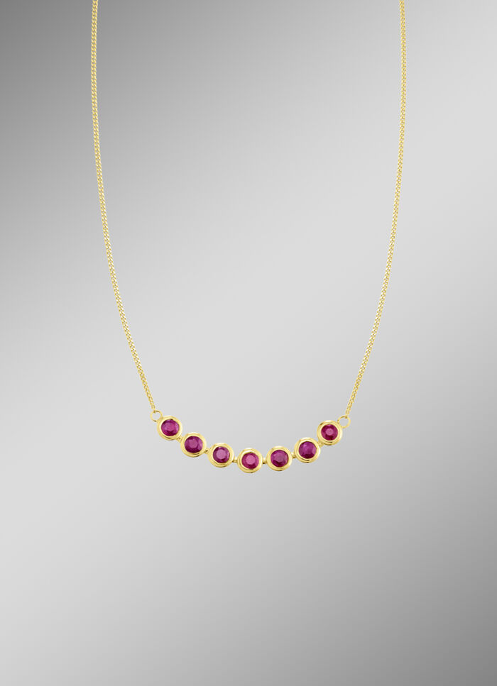 Ketting in goud met robijn 