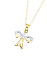 Beschermengelhanger met 15 diamanten 