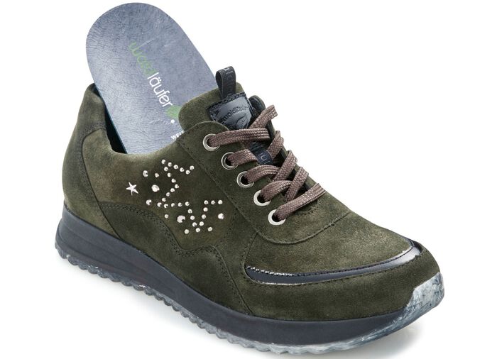 Waldl&auml;ufer veterschoen met trendy klinknageldecoratie 