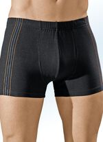 Set van vier boxershorts, effen met contrasterende zijkant, in 2 kleurcombinaties 