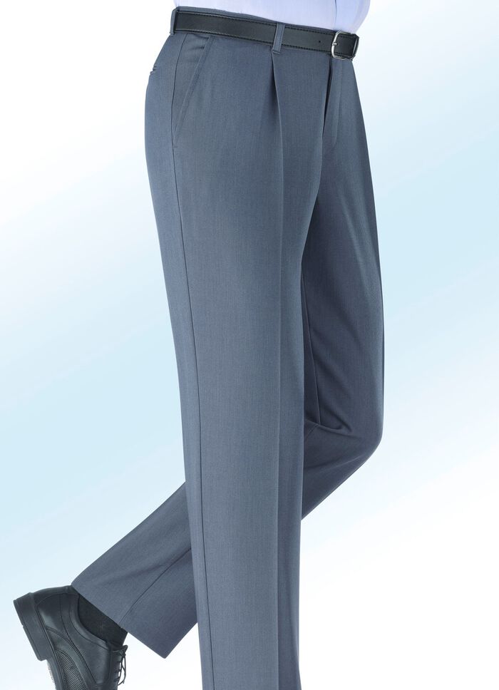 Gem&ecirc;leerde broek met elastische tailleband 