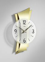 Hoogwaardige wandklok van messing met gebogen achterzijde 