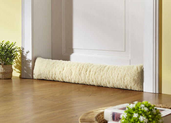 Tochtstopper van zuiver scheerwol NATUREL