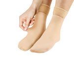 Thermische fleecekousen, set van 3 BEIGE