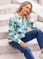 Blousetop met decoratieve ribbels 